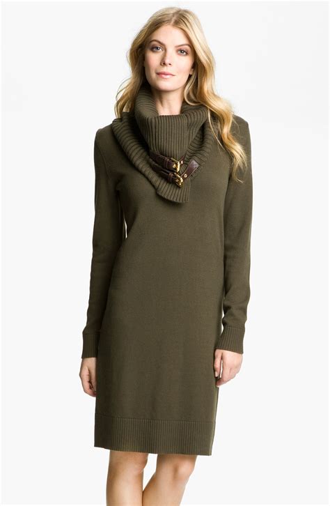 michael kors green sweater dress|Michael Kors sweatshirt dress.